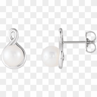 Classic Pearls 14k White Pearl Earrings - Earrings Clipart