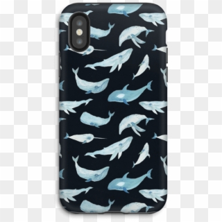 Whales In Black Case Iphone X Tough - Mobile Phone Case Clipart