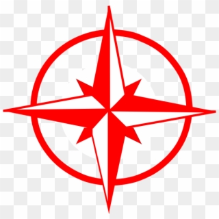 Compass Clipart Red - North East West South Logo - Png Download
