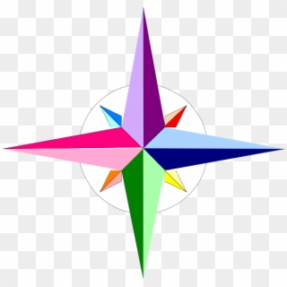 Compass Svg Clip Arts 600 X 579 Px - Compass Rose Clipart Colorful - Png Download