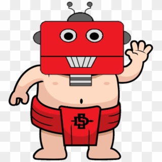 Mini Sumo Robot Competitor - Sumo Wrestler Cartoon Clipart