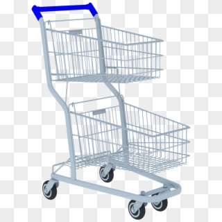 Carrinho De Compras Duplo 90 Lts - Shopping Cart Clipart