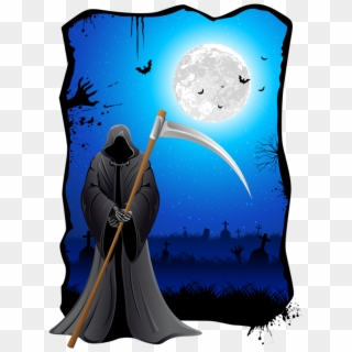 The Grim, Santa Muerte, Angel Of Death, Grim Reaper, - Illustration Clipart