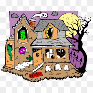 Fun Haunted House Clip Artmakes A Good Story Starter - Cartoon - Png Download
