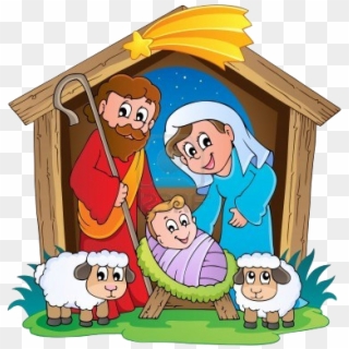 Nativity Scene Kids - Nativity Scene Clipart - Png Download