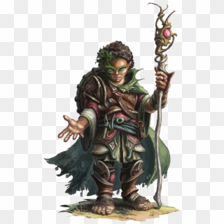M Halfling Cleric W Staff - Dungeons And Dragons Druid Png Clipart