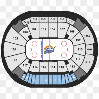 Loge Seating Combines First Class Perks And Privileges - Orlando Solar Bears Section 103 Clipart