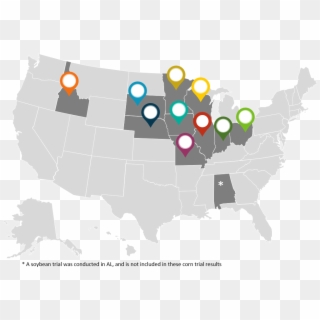 Envita™ 2018 Corn Field Trials - Usa Map Orange Clipart