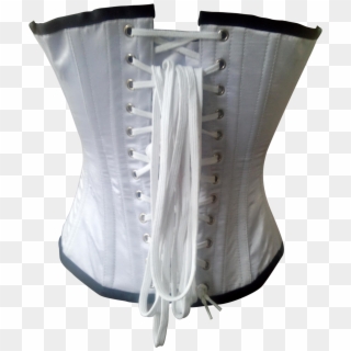 Rebelsmarket White Satin And Black Sequins Burlesque - Corset Clipart