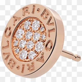 Bvlgari Bvlgari 18 Kt Rose Gold Single Stud Earring - Diamond Clipart