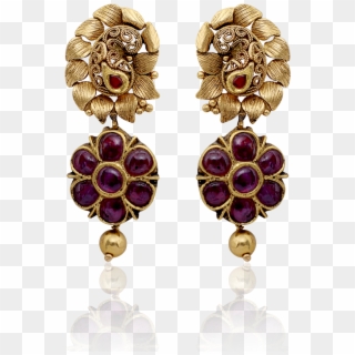 Royal Ruby Antique Stud Earring Clipart