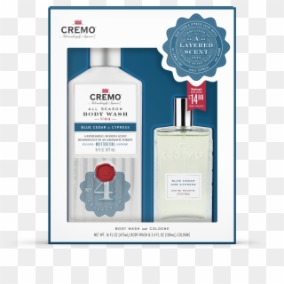 Cremo Blue Cedar & Cypress Body Wash Kit Clipart
