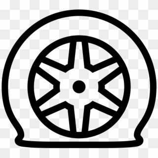 Flat Icon Free Download Png And There - Flat Tire Icon Clipart