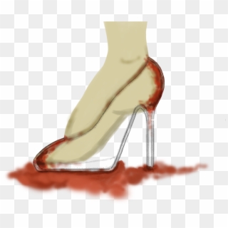 Cinderella Slippers Blood - Basic Pump Clipart