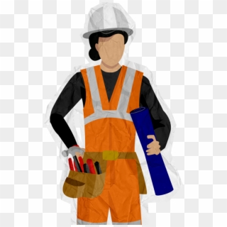 Share With Friends - Clipart Construction Woman - Png Download