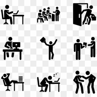 Day In The Office Pictograms - Pictogram Out Of Office Clipart