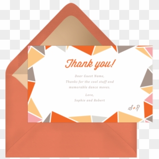 Crystal Border Thank You Note - Triangle Clipart