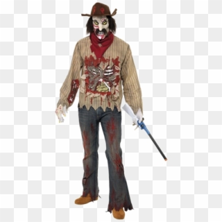 Joker's Masquerade - Zombie Cowboy Costume Clipart
