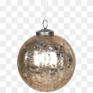 Crackle Rose Gold Christmas Ornament - Christmas Ornament Clipart
