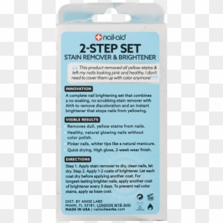 Nail Aid 2 Step Set Stain Remover & Brightener, - Plastic Clipart