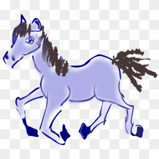This Free Icons Png Design Of Running Horse - Purple Horse Cartoon Clipart