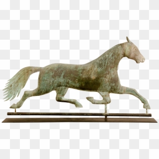 Jewell Made This Running Horse Weathervane From 1853 - Bronze Sculpture Clipart