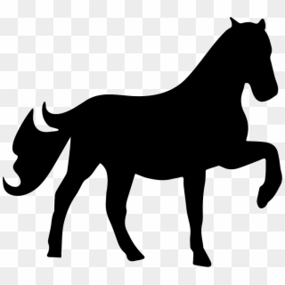 Horse Raising One Foot Silhouette Comments - Stencil Of A Horse Clipart