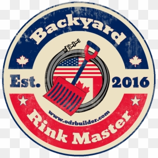 Backyard Rink Master 3″x3″ Sticker - Circle Clipart