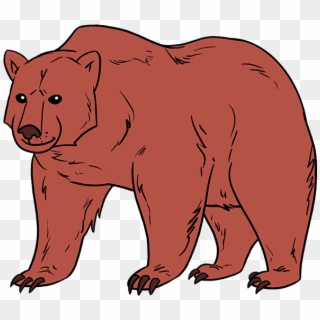 Sun Bear Clipart Realistic - Brown Bear Easy Drawing - Png Download