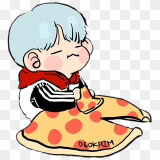 Pizza Bts Yoongi Bts Chibi Kawaii Bagtansonyeondan - Cute Bts Suga Chibi Clipart