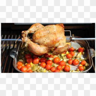 Rotisserie Chicken With Roasted Tomatoes And Olives - Turkey Meat Clipart