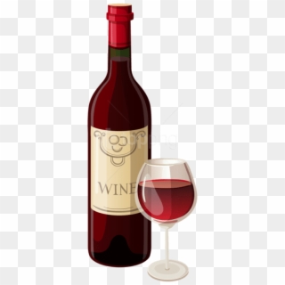 Download Wine Bottle And Glass Png Vector Png Images - Transparent Wine Bottle Clipart