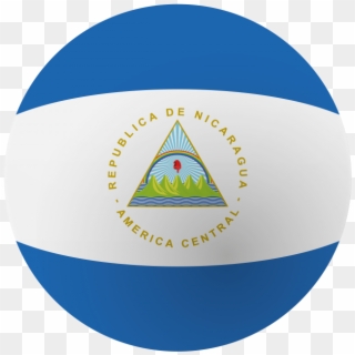 Nicaragua Round Flag - Crochet Clipart