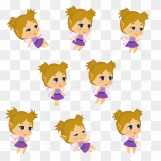 Purple Fairy 2d Animated Sprite Pack, Sprite Sheet, - Girl Sprite Sheet Png Clipart