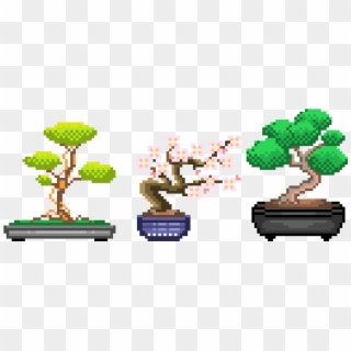 “ ✿ Bonsai Trees ✿ ” - Pixel Art Bonsai Tree Clipart