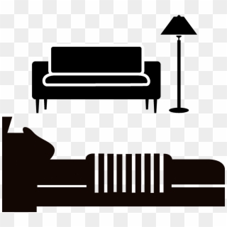 Couch Bed Silhouette Furniture - Furniture Silhouette Png Clipart