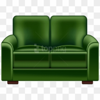 Free Png Download Green Loveseat Transparent Clipart - Loveseat