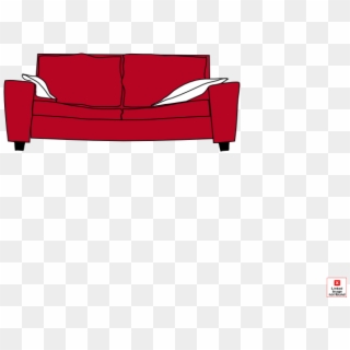 Couch Vector Pillow Clipart - Studio Couch - Png Download