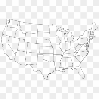 4-8 - Usa Map White Background Clipart