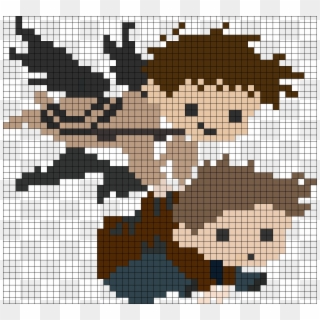 Supernatural Perler Bead Pattern 37621 - Supernatural Castiel Pixel Art Clipart