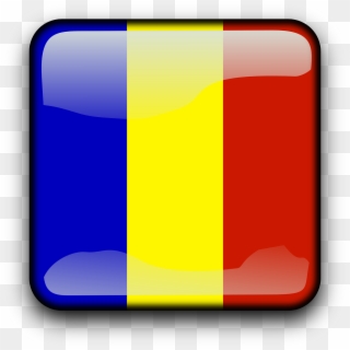 Chad Country Flag Squared Png Image - Romania Clipart