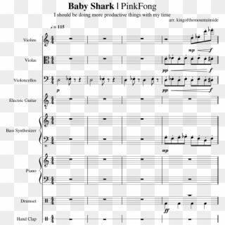 Baby Shark Team Plasma Theme Sheet Music Clipart 4667062 Pikpng