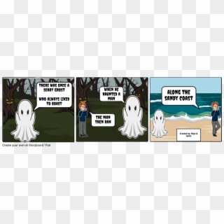 The Scary Ghost - Cartoon Clipart