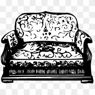 Sofa Couch Vintage Furniture Png Image - Vector Graphics Clipart