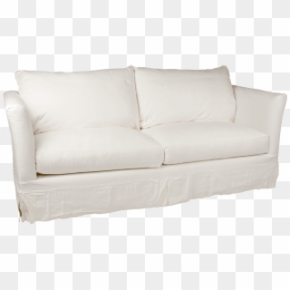 Vintage White Canvas Sofa - Studio Couch Clipart