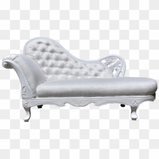 White Velvet Chaise - Chaise Longue Clipart