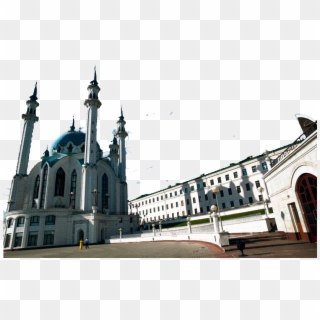 White Landmark Building In Russia - Kazan Kremlin, Qolsharif Mosque Clipart