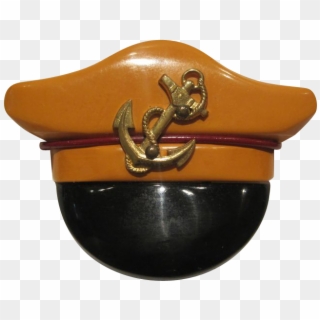 Bakelite Captain's Hat Pin For A Navy Sweetheart - Emblem Clipart