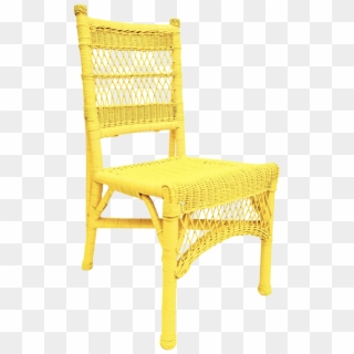 Vintage Henry Link Yellow Rattan Wicker Chair - Chair Clipart