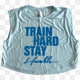 Train Hard Stay Humble Ladies Cropped Tee Clipart